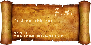 Pittner Adrienn névjegykártya